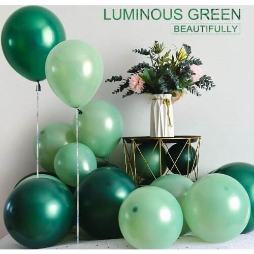 10inch 10/30/50pcs Bean Green balloons retro dark green balloons Wedding Decor Event Party Supplies Helium balloon Arch Globos