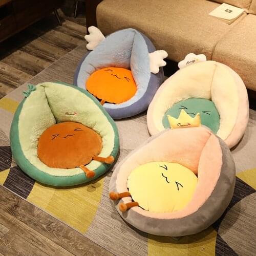 2 Sizes Cartoon Winter Futon Cushion Plush Toy Lazy Mat Bedroom Plush Floor Mat Home Decor Tatami Bay Window Cushion Seat Pillow