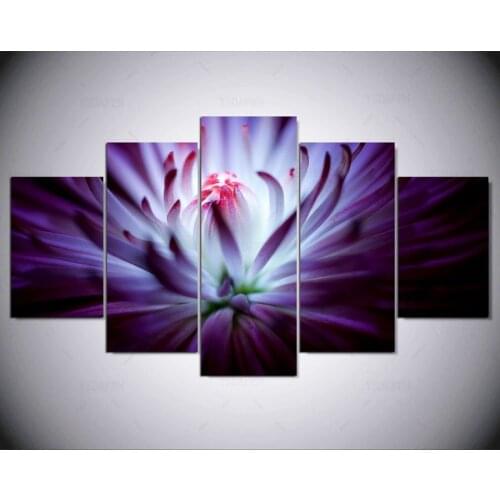 5 panel Modern flowers Art print canvas art wall framed paintings for living room wall picture ny-125