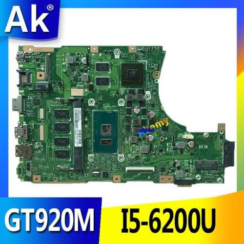 Akemy X456UJ X456UF Laptop motherboard for ASUS X456U X456UQ X456UB X456UQK X456UV mainboard 4GB-RAM I5-6200U GT920M/GT930M DDR3