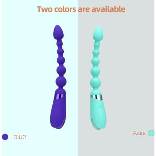 Vibrating Anal Beads Butt Plug Silicone Waterproof 10 Vibration Modes Anal Sex Toys Clitoris Stimulator for Women Men Couples
