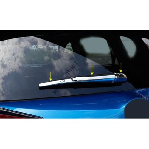 Car molding trim windscreen trim ABS chrome car rear glass wiper nozzle tail window frame 4pcs For Toyota RAV4 2016 2017 2018