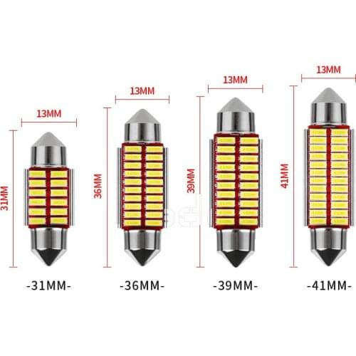 2pcs Car C5W Led Canbus Festoon C10W 31/36/39/41MM 3014 Error Free Interior Reading Light Clearance Bulbs Auto plate Lamp