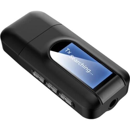RT11 Bluetooth Wireless Adapter LCD Display USB 2 In1 Receiver Stereo Audio Transmisor For PC TV Car 3.5Mm AUX Adaptador