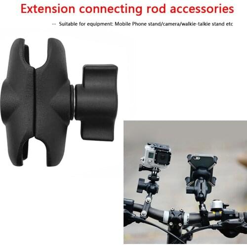 Aluminium Alloy Double Socket Arm for 1 inch 25.4mm B Size Ball Base Bike Motorcycle Camera Phone Holder Accessories