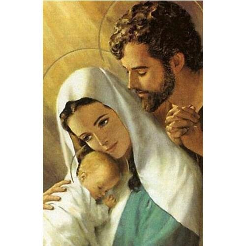 Diy Diamond Painting Cross Stitch 5d Religious Holy Family Picture Full Diamond Embroidery Mosaic Jesus Home Decoration Gift