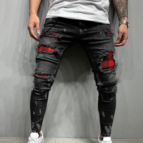 2021 New Fashion Streetwear Denim Jeans Men Pants Mens Skinny Joggers Ripped Man Zipper Hip Hop Harajuku Male Jeans Homme Denim
