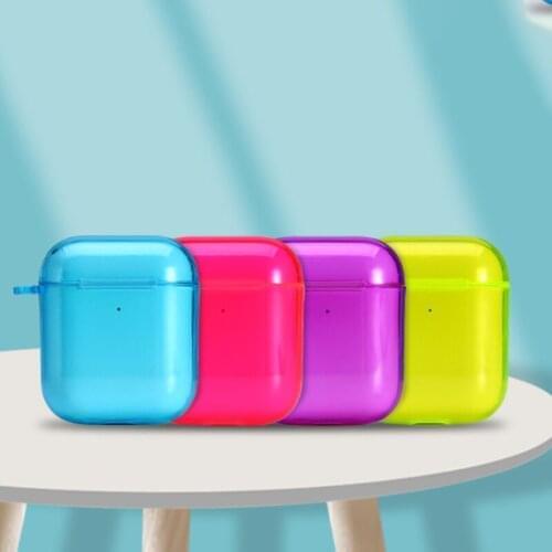 For Apple AirPods1/2 Pro3 Earphone Case Earbuds Fluorescence Soft TUP Protective Cover Wireless Bluetooth Headset Box