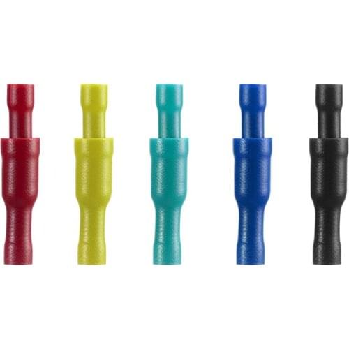 50 sets Female + Male Insulated Electric Connector Crimp Bullet terminal for 22~16 AWG Audio Wiring