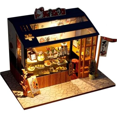 1 Set Miniature House DIY Cute Mini Dollhouse Furniture for Children Dollhouse Miniature DIY Shop With Wooden House Furniture To