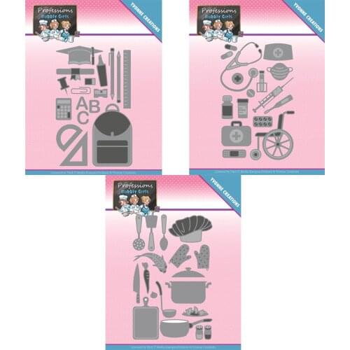 Mmao Crafts Metal Steel Cutting Dies New Profession bubbly girls Stencil For DIY Scrapbooking Paper/photo Cards Embossing Dies