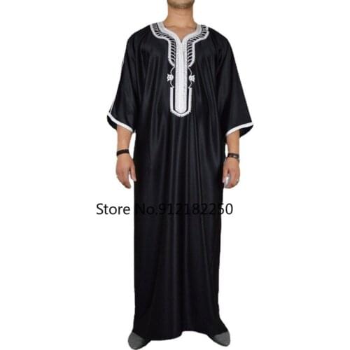 Muslim Men Jubba Thobe Dubai Islamic Clothing Kimono Long Robe Saudi Musulman Wear Abaya Caftan Islam Dubai Arab Dressing Mens