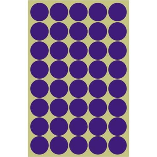 10 Colors 5 Sheets Diameter 25 mm Round Dot Adhesive Sticker Kitchen Cupboard TV Bedroom Bathroom Glass Floor Wall Stickers