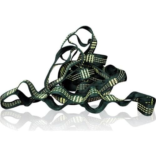 Camping Tree Hanging Hammock Straps Climbing Rope Aerial Yoga Belt 15 Holes With Adjustable Distance, No Need To Tie Knots