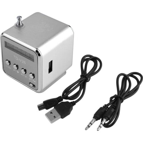 Portable Speaker Audio System Aluminum Micro USB Mini Stereo Super Woofer Subwoofer Musica MP3/4 FM Radio Receiver