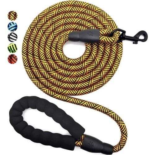 3M Heavy Duty Dog Leash Rope Comfortable Padded Handle Reflective Pet Leashes For Medium Large Dogs Walking Training Hiking
