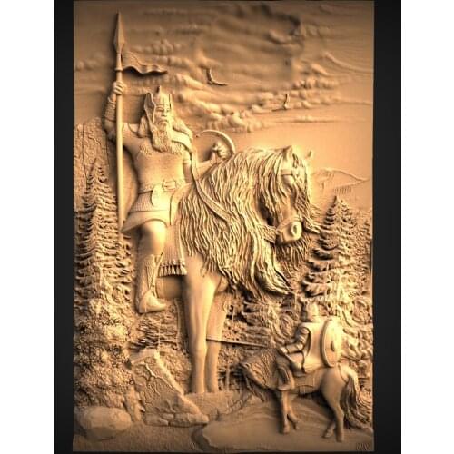 STL Relief Model 3D Model for CNC Router 3D Printer Artcam Aspire Bas Relief STL File Format 3D Carving Home Wall Decoration