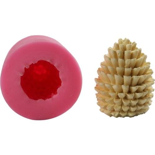 Silicone Molds Pine Cone 3D Soap Mold Food-grade Molds For Christmas Candle Mould New Year Mold H523