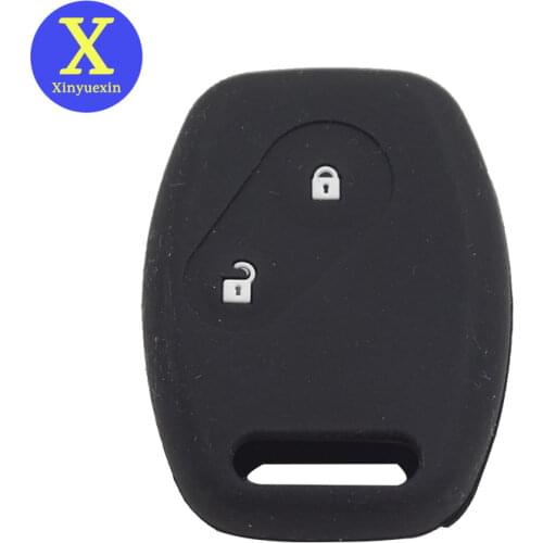 Xinyuexin Silicone Car Key Cover FOB Case For Honda CR-V Civic Fit Freed StepWGN 2Button Remote Key Jacket Car-stying