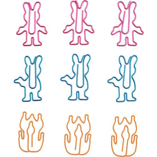 Cute Special Shaped Paper Clip Metal Mini Clip Papel Paper Clips Decorative Cute Paper Clips Mini Clips Office Table Accessories