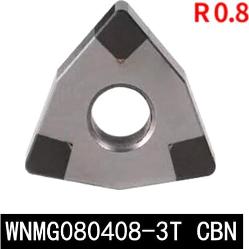 Tipped CBN Turning Insert WNMG080404 3T Lathe Knife Blade for CNC Machine Indexable External Turning Tool