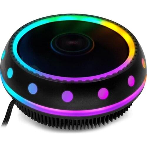 Universal Silent CPU Cooler LED Light Heatsink Cooling Fan for Desktop Computer Cpu Heatsink Cooler master Cooling Fan DC 12V