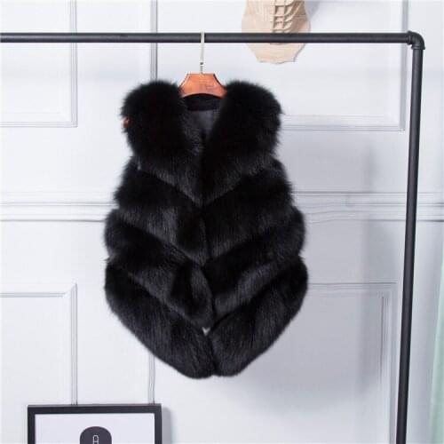 Rf0008 Womans Natural Fur Vest Fox Fur Short Style Waistcoat 100% Real Fur Gilet