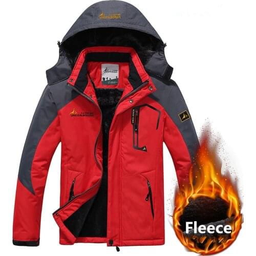 Winter Snow Jacket Men Waterproof Windproof Thick Warm Parka Coats Hooded Plus Size 6XL Military Thermal Fleece Jacket Overcoat