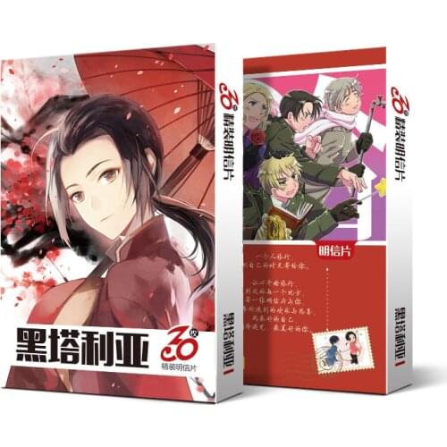 10 boxes/lot Japanese style Anime Hetalia lomo postcard toy Axis Powers cartoon small card 30pcs pictures postcard box toy gift