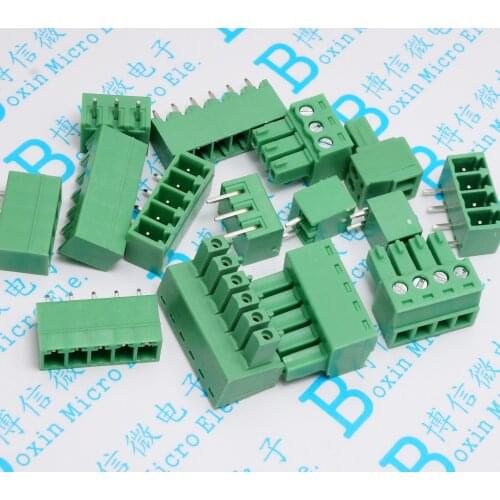 10pcs/Curved needle Socket 15EDG/KF2EDGK Spacing:3.81mm 2P 3P 4P 5P 6P 7P 8P Connectors Terminals A set