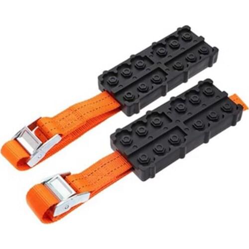 2pcs Automobile Rubber Skid Protective Chain Emergency Skid Protective Tire Block High-Strength Snow Chain Traction Device