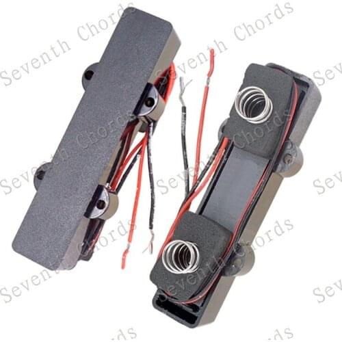 2 Pcs Closed Sealed Style Bass Pickup for 4 String Bass Guitar - The back with Adjust Spring