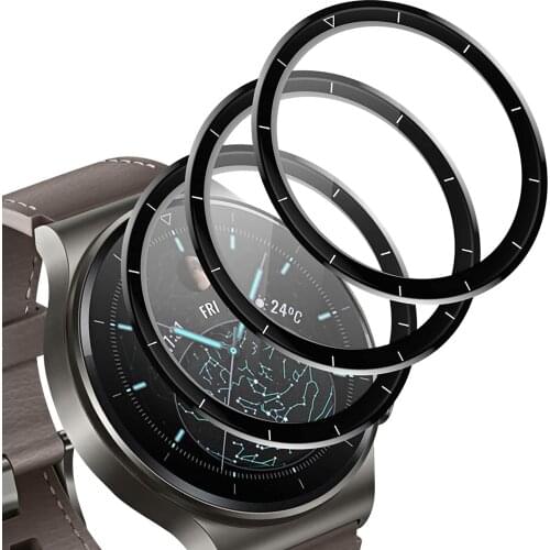 3 Pcs Smart Watch Screen Protective Film For Huawei Watch GT 2 Pro Anti-scratch HD Full Cover Screen Protector with Scale