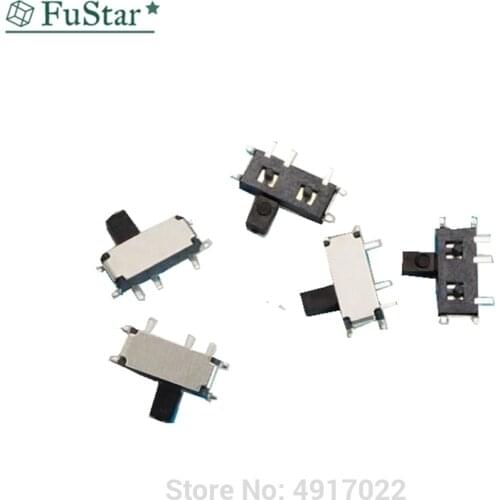 50Pcs Mini 7-Pin On/Off 1P2T SPDT MSK-12C02 SMD Toggle Slide Switch For MP3 MP4 Black handle 7Pin Micro Switch patch New