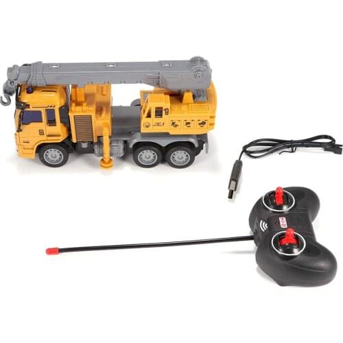 Led Wireless Remote Control Construction Vehicle Excavator Bulldozer Boy Toy Telecontrol Engineering Vehicle RC Car Toys For Kid