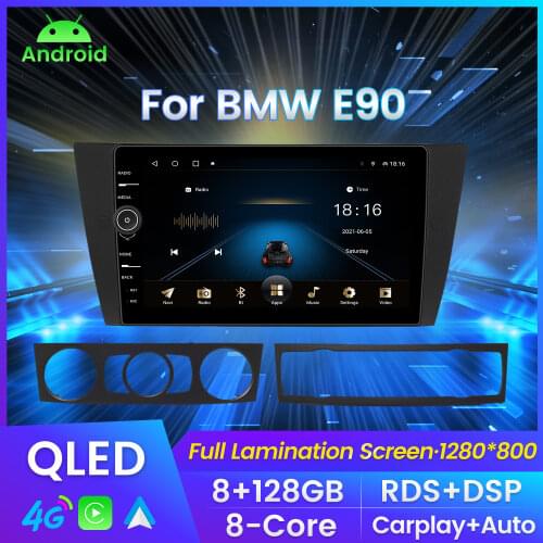 6+128G CARPLAY 9'' Android 11 For BMW E90 E91 E92 E93 2005 2006 2007 2008 Car Radio Multimedia Video Player Navigation IPS RDS