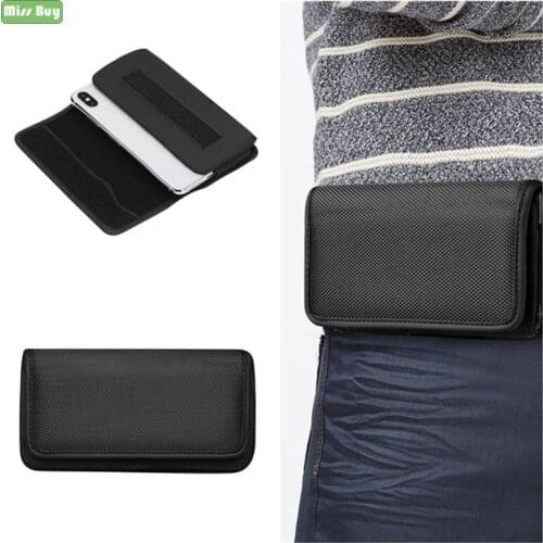 Oxford Fabric Phone Cover Pouch For Vivo Y11 Y12 Y15 Y17 Y28 Y31 Y35 Y51 Y53 Y65 Y69 Y71 Y81 Y83 Y89 Flip Waist Bag Cover Case