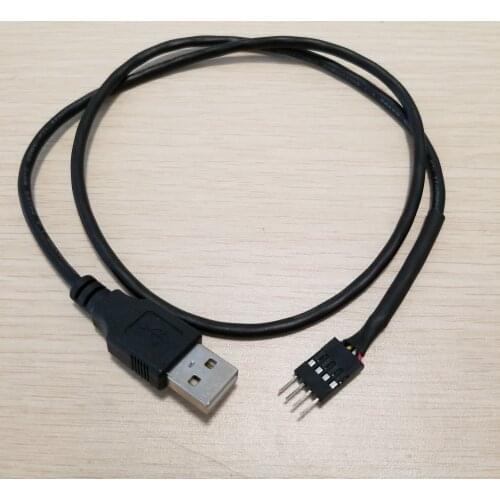 PC Computer Host Case Chassis Internal USB A to Motherboard Mainboard Dupont Single Row 4Pin Male to Male Adapter Converter Cabl