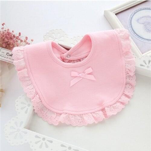 Baby Double-sided Cotton Saliva Towel Bibs Girls Mesh Lace Sweet Newborn Girl Princess Wind Baby Bib Burp cloth