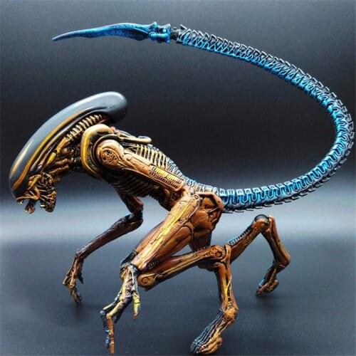 Xenomorph Figure NECA Toy Aliens Blue Alien Xenomorph figma Predators Riple Action Figure Collectible Model Toy Doll Gift