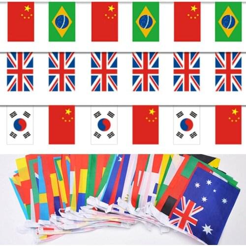 Customize world country string flag Event party supplies Hanging Flag /Banner Office& bar & Hotel & Home Decoration 100pcs/lot