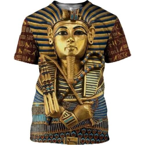CLOOCL Summer Men T-shirts Ancient Egypt Gods 3D Print Goddesses Pharaoh Tee Shirt Short Sleeve Tops Hip Hop Streetwear