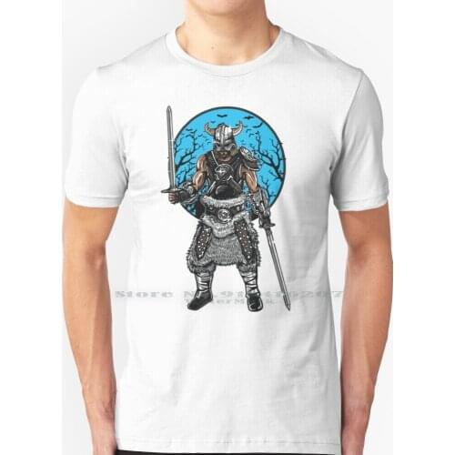 Rise Of The Viking T Shirt 100% Pure Cotton Viking Scandinavia Barbarian Sword Ronin Martial Katana Burger Tattooart Bird Owl