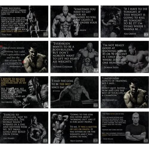 Art Silk Print Muhammed Ali Phil Heath Jay Cutler Bodybuilding Motivational Poster