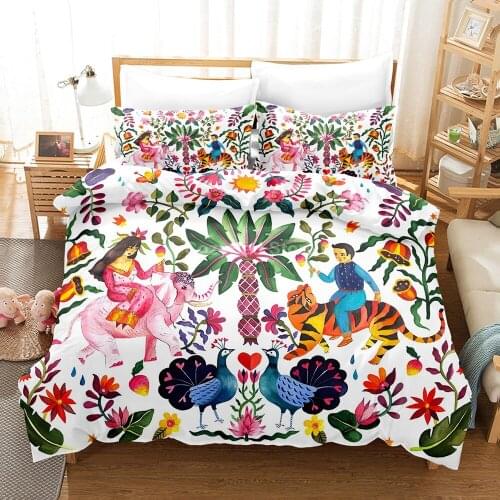 Fantasy Flowers Bedding Set Fashion Colorful 3d Duvet Cover Sets Comforter Bed Linen Twin Queen King Single Size Luxury Gift