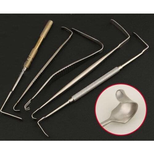 Nasal hook L-shaped deep nose hook mandibular right angle hook double-head stainless steel nose plastic surgery equipment