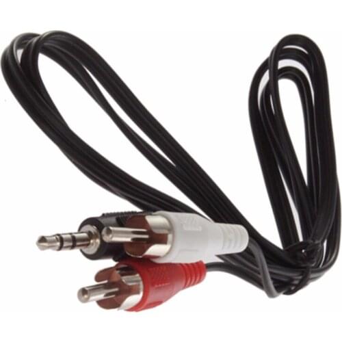 Mini 3.5mm Plug Jack to 2 RCA Male Music Stereo Audio Y adapter Adaptor Cable Kabel Cord AUX for Mp3 Pod Phone TV Sound Speakers