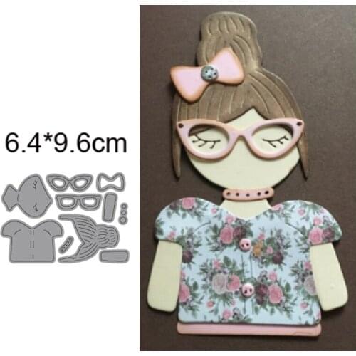 New Fashion Girl Hot Metal Cutting Dies Stencil Scrapbooking DIY Album Stamp Paper Card Embossing Decor Craft