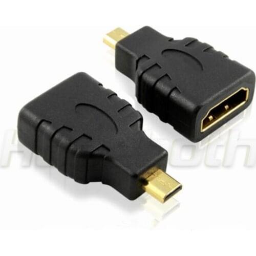 500pcs New HDMI Female to Micro HDMI Male Adapter Connector HD TV DVD Black