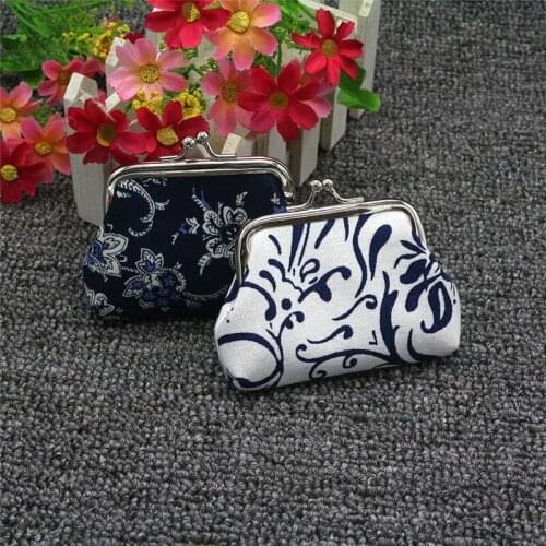 New Fashion Coin Purse Women Mini Wallet Lady Retro Vintage Design Flower Small Wallet Hasp Purse Clutch Bag Kids Girls